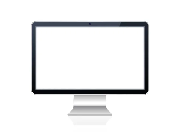 Set Technologischer Geräte Mit Leerem Bildschirm Auf Weißem Hintergrund Isolierte — Stockvektor