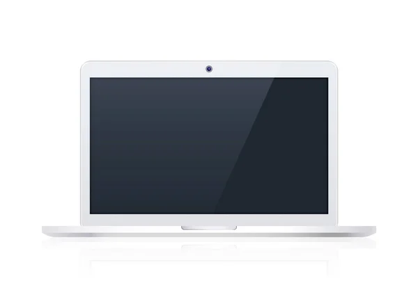 Beyaz Arkaplanda Gerçekçi Elektronik Beyaz Aygıtlar Boş Ekranlı Tablet Akıllı — Stok Vektör
