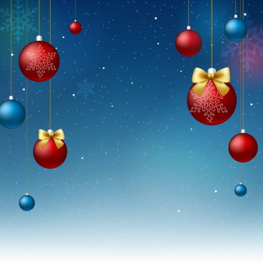 Soyut Yüksek Kaliteli Noel ve Düşen Kar ile Yeni Yıl Arkaplanı