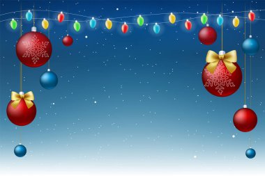 Soyut Yüksek Kaliteli Noel ve Düşen Kar ile Yeni Yıl Arkaplanı