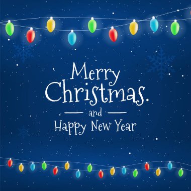 Soyut Yüksek Kaliteli Noel ve Düşen Kar ile Yeni Yıl Arkaplanı. İzole Vektör Elementleri
