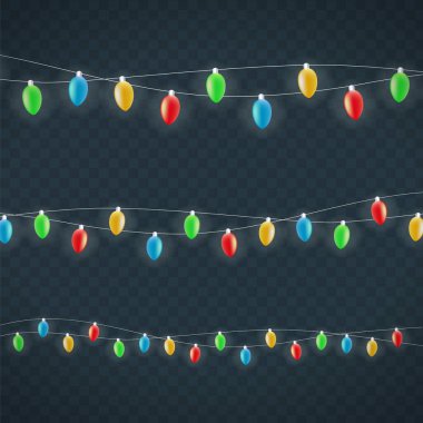 Arka planda gerçekçi Noel elementleri. İzole Vektör Elementleri
