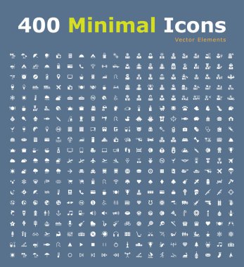 Set of High Quality Minimal Thin Line and Solid Icons ( Multimedia Business Ecology Education Fitness Medical Family Shopping Transport and Construction ) . Vector Isolated Elements clipart