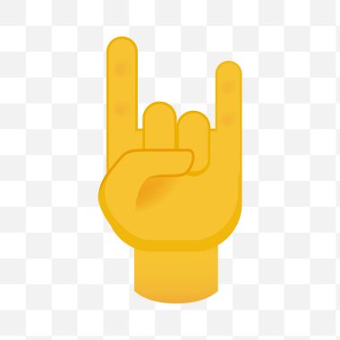 Şeffaf Arkaplanda Düz Tarzlı El. İzole Vektör İllüstrasyonu