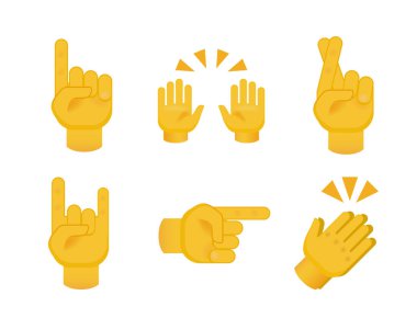 Şeffaf Arkaplanda Düz Tarzlı El. İzole Vektör İllüstrasyonu