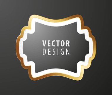 Arka planda Yüksek Kaliteli Lüks Çerçeve. Vektör İzole Resimleri