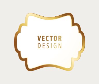 Arka planda Yüksek Kaliteli Lüks Çerçeve. Vektör İzole Resimleri