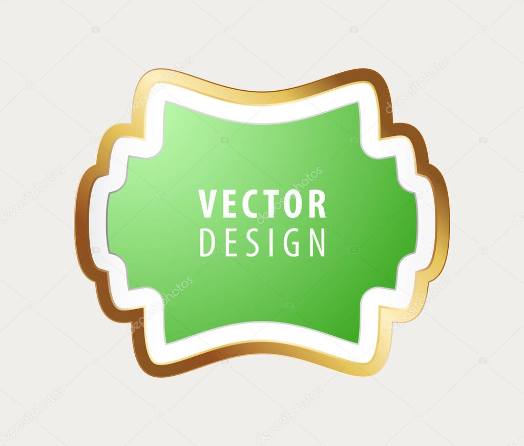 High Quality Luxury Frame on Background . Vector Isolated Illustration