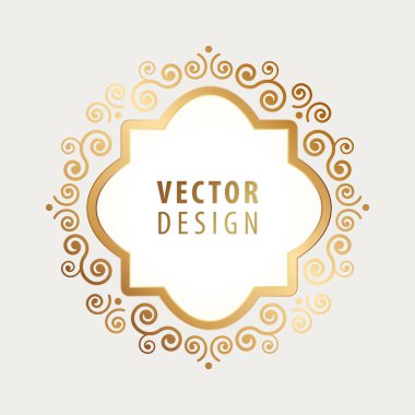 Arka planda Yüksek Kaliteli Lüks Çerçeve. Vektör İzole Resimleri