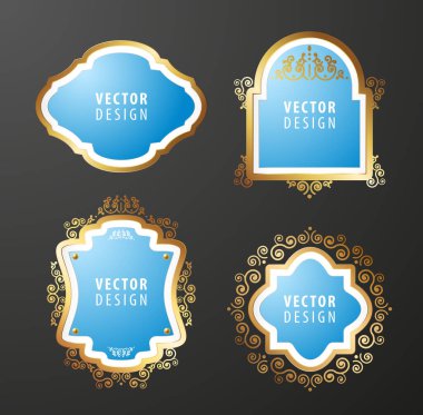 Gri Arkaplanda Yüksek Kalite Lüks Çerçeve. Vektör İzole Resimleri