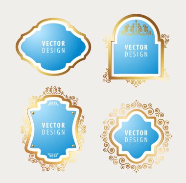 Gri Arkaplanda Yüksek Kalite Lüks Çerçeve. Vektör İzole Resimleri