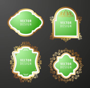 Gri Arkaplanda Yüksek Kalite Lüks Çerçeve. Vektör İzole Resimleri