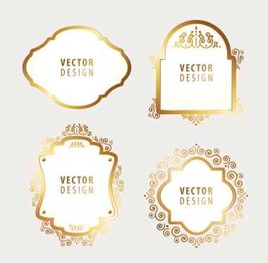 Gri Arkaplanda Yüksek Kalite Lüks Çerçeve. Vektör İzole Resimleri