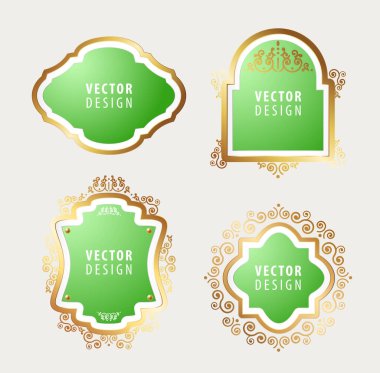 Gri Arkaplanda Yüksek Kalite Lüks Çerçeve. Vektör İzole Resimleri