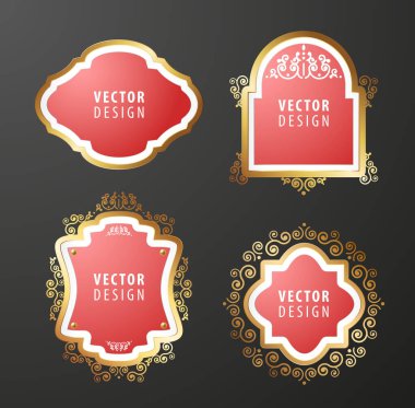 Gri Arkaplanda Yüksek Kalite Lüks Çerçeve. Vektör İzole Resimleri