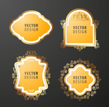 Gri Arkaplanda Yüksek Kalite Lüks Çerçeve. Vektör İzole Resimleri