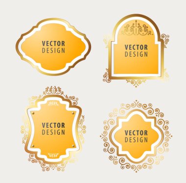 Gri Arkaplanda Yüksek Kalite Lüks Çerçeve. Vektör İzole Resimleri