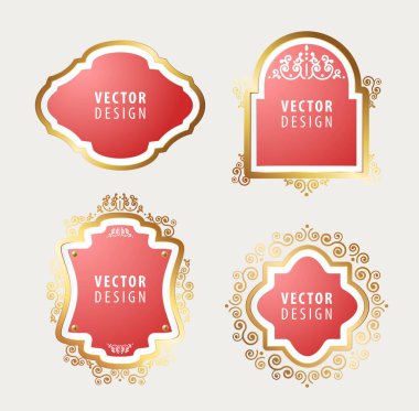 Gri Arkaplanda Yüksek Kalite Lüks Çerçeve. Vektör İzole Resimleri