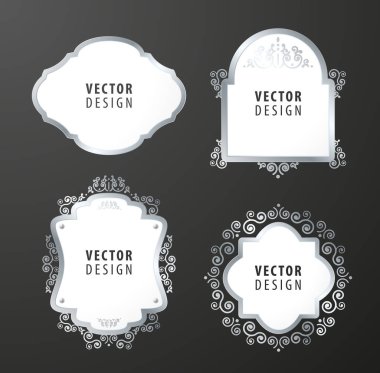 Gri Arkaplanda Yüksek Kalite Lüks Çerçeve. Vektör İzole Resimleri