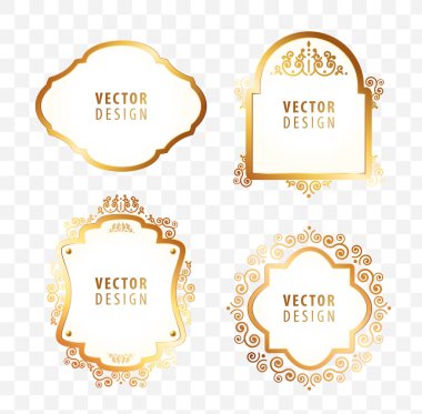 Gri Arkaplanda Yüksek Kalite Lüks Çerçeve. Vektör İzole Resimleri