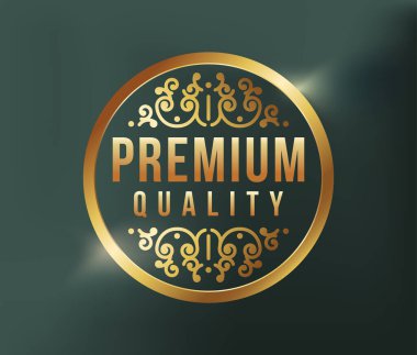 Yüksek Kalite Lüks Etiket. Vektör İzole Resimleri