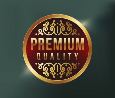 Yüksek Kalite Lüks Etiket. Vektör İzole Resimleri