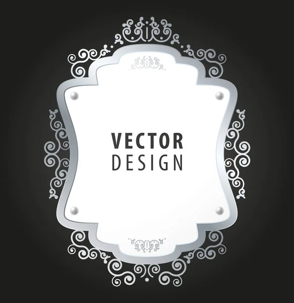 Cadre Luxe Haute Qualité Sur Fond Illustration Isolée Vectorielle — Image vectorielle