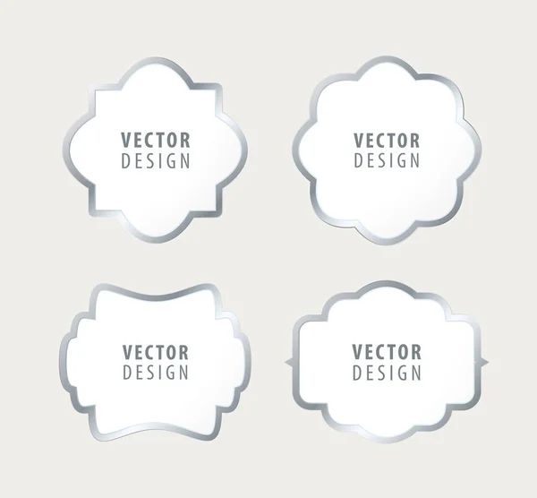 Set High Quality Luxury Frame Gray Background Vector Isolated Illustration — Stock Vector