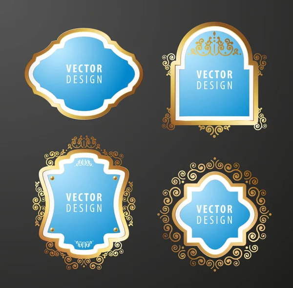 Gri Arkaplanda Yüksek Kalite Lüks Çerçeve. Vektör İzole Resimleri