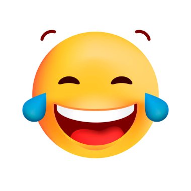 Katı Arkaplanda Sevimli Duygusal. İzole Vektör İllüstrasyonu