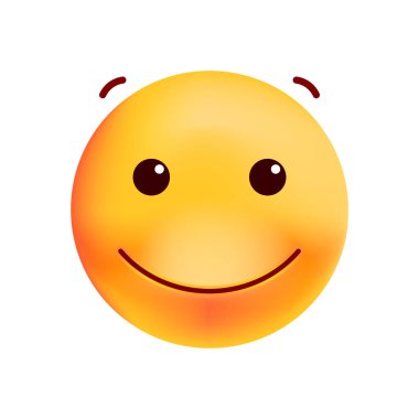 Katı Arkaplanda Sevimli Duygusal. İzole Vektör İllüstrasyonu