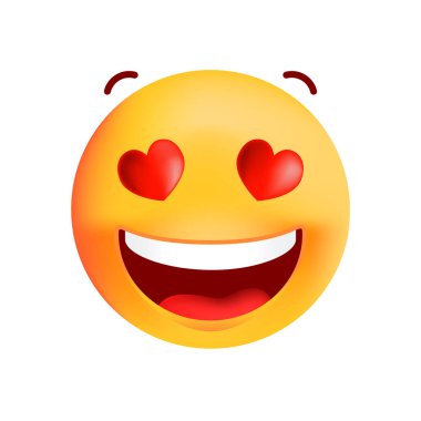 Katı Arkaplanda Sevimli Duygusal. İzole Vektör İllüstrasyonu