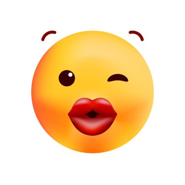 Katı Arkaplanda Sevimli Duygusal. İzole Vektör İllüstrasyonu