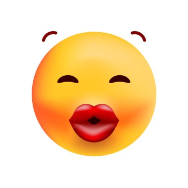 Katı Arkaplanda Sevimli Duygusal. İzole Vektör İllüstrasyonu