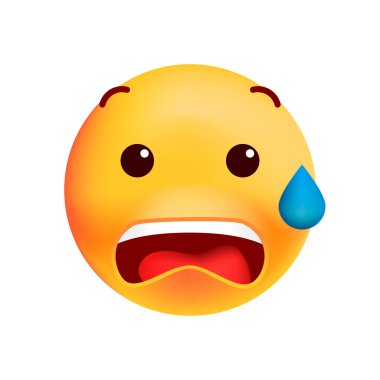 Arka planda Sevimli Yüksek Kaliteli Duygu. İzole Vektör İllüstrasyonu 