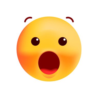 Arka planda Sevimli Yüksek Kaliteli Duygu. İzole Vektör İllüstrasyonu 