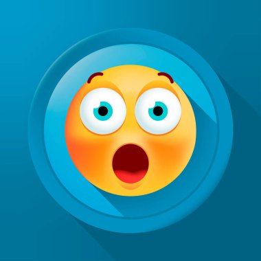 Arka planda Sevimli Yüksek Kaliteli Duygu. İzole Vektör İllüstrasyonu 