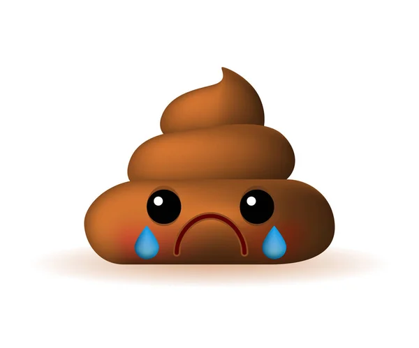 Zestaw Wysokiej Jakości Cute Poo Emoticons Tle Izolowana Ilustracja Wektora — Wektor stockowy