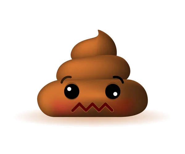 Cute High Quality Poo Emoticon Background Ilustrasi Vektor Terisolasi - Stok Vektor