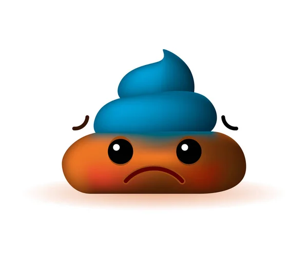 Cute High Quality Poo Emoticon Background Ilustrasi Vektor Terisolasi - Stok Vektor