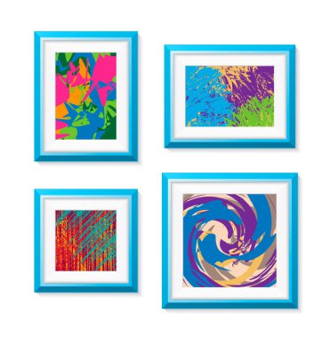 Sunumlarınız için Soyut Sanat Sahnesi Arkaplanda Gerçekçi Asgari İzole Çerçeve. İzole Vektör Elementleri