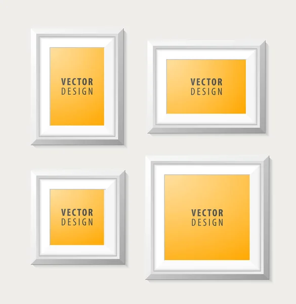 Set Realistic Minimal Isolated Frames Background Tors Designs Inglês Elementos — Vetor de Stock