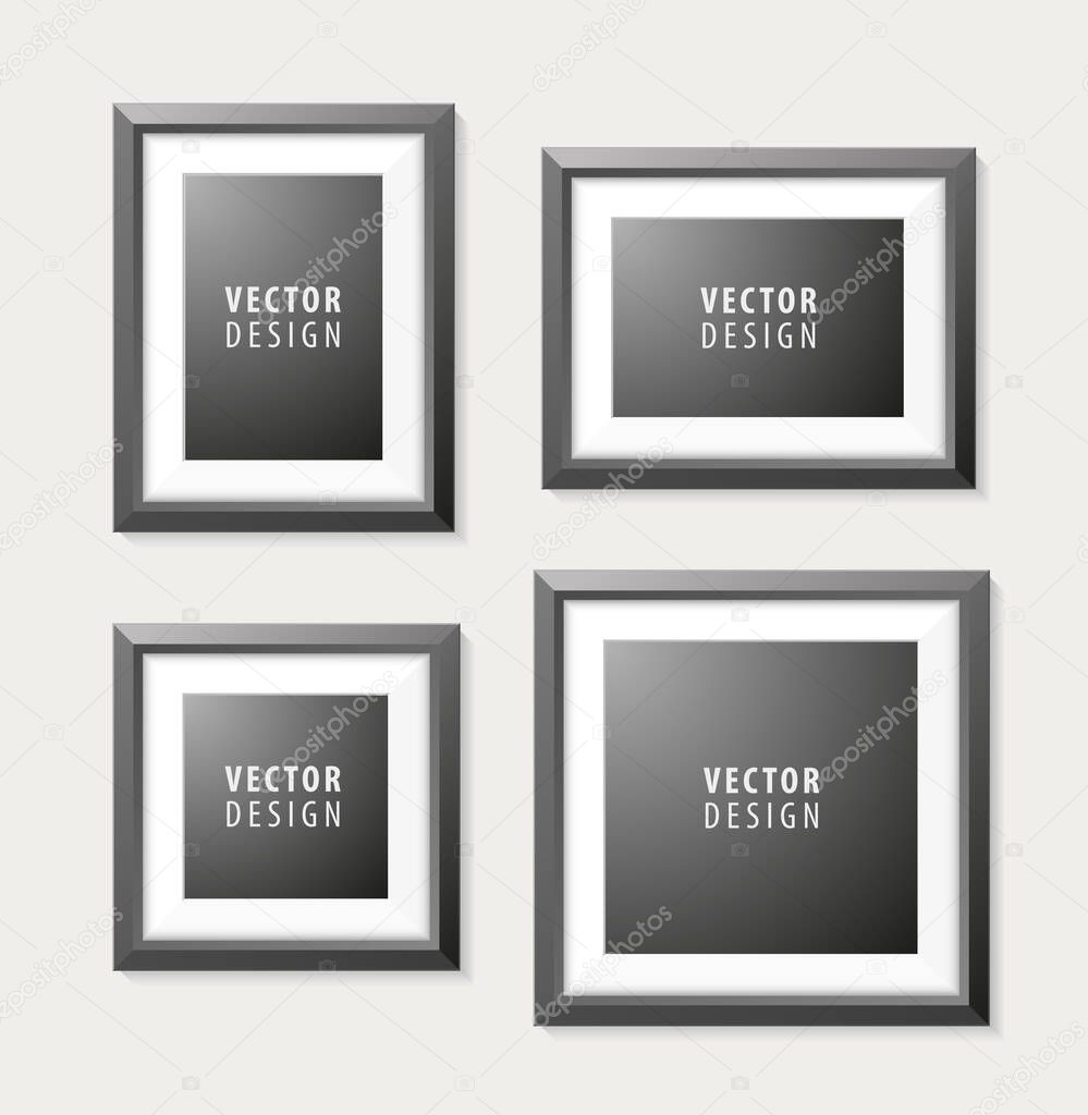 Set of Realistic Minimal Isolated Frames on Background for tors Designs . Isolated Vector Elements
