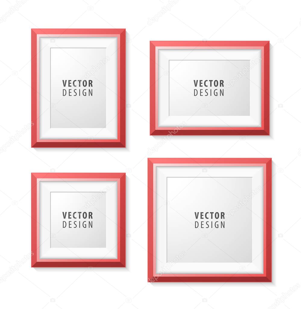 Set of Realistic Minimal Isolated Frames on Background for tors Designs . Isolated Vector Elements