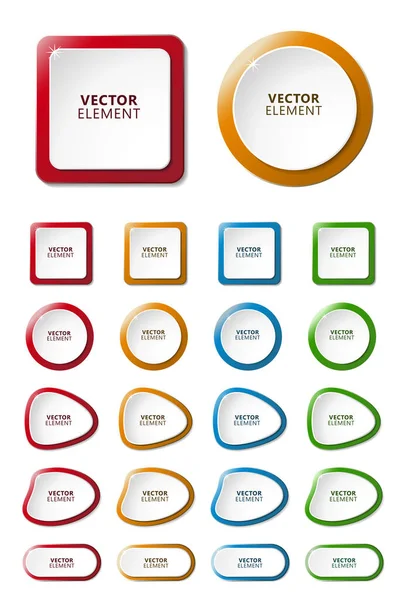 Etiquetas Cor Moderna Alta Qualidade Fundo Branco Ilustração Isolada Por — Vetor de Stock