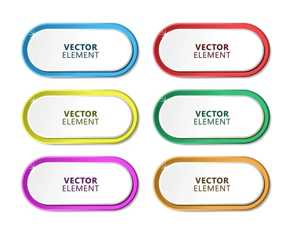 High Quality Modern Color Labels White Background Vector Isolated Illustration Vector Graphics