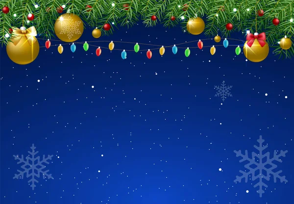 Alta Calidad Feliz Navidad Feliz Año Nuevo Fondo Con Caída — Vector de stock