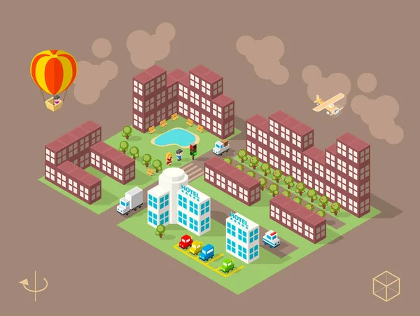 Build Your Own City Set Isolated Minimal City Vector Elements — Stock Vector