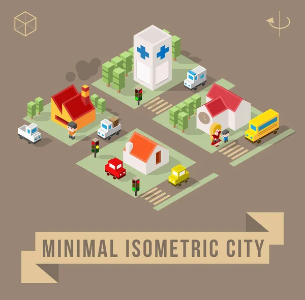 Construisez Votre Propre Ville Ensemble Éléments Vectoriels Ville Minimaux Isolés — Image vectorielle