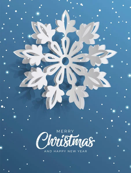 High Quality Origami Merry Christmas Dan Happy New Year Background - Stok Vektor